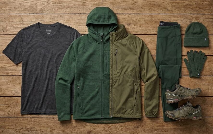 Zdjęcie płasko ułożonego zestawu odzieży