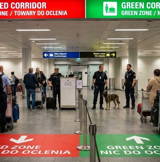 Poglądowe zdjęcie strefy odbioru bagażu na lotnisku