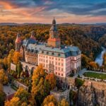 Epickie ujęcie z drona na Zamek Książ